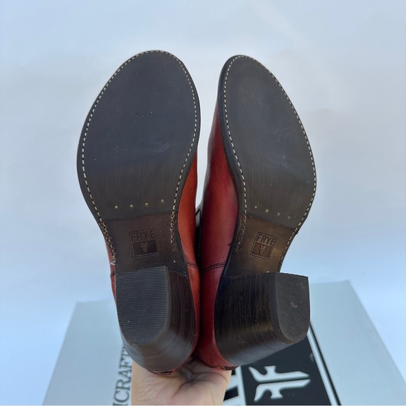 Frye Melissa button back Zip Tall Leather Boots 7.5M - Picture 11 of 12